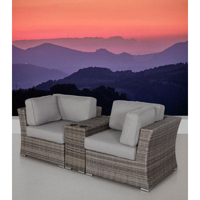 Wapping Wicker Fully Assembled 2 - Person Seating Group with Cushions by Red Barrel Studio
