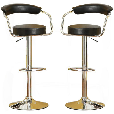 Ensemble de 2 tabourets de bar pivotants de style contemporain