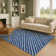 Premium Machine Washable Dockside AMF1819 Striped Holiday Rug