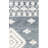Hand Tufted Wool/Cotton Southwestern Rug in Dark Gray-441595209
