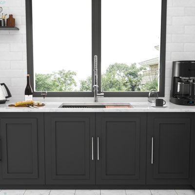 Undermount Workstation Kitchen Sink - 30"X18"X 10" Inch Stainless Steel 16 Gauge Deep Single Bowl Sink