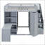 Lit mezzanine double avec garde-robe