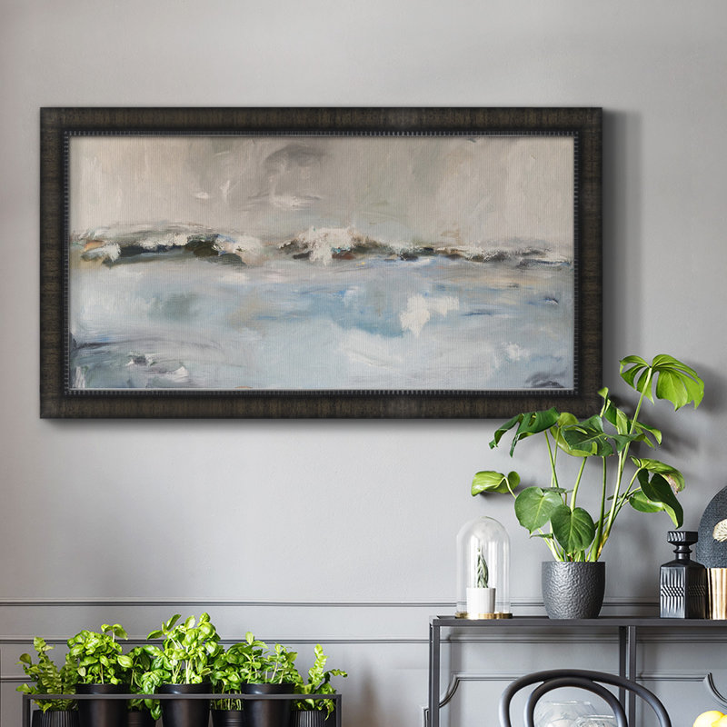 «Surf Sans Turf», peinture sur toile à cadre unique, H 29 po x l 53 po x P 1 po