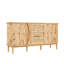 Buffet avec portes coulissantes en rotin et tablettes réglables