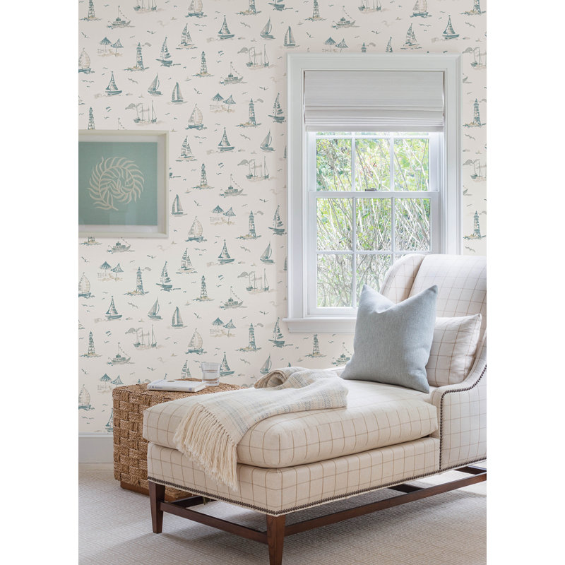 Papier peint adhésif taupe Set Sail, Taupe