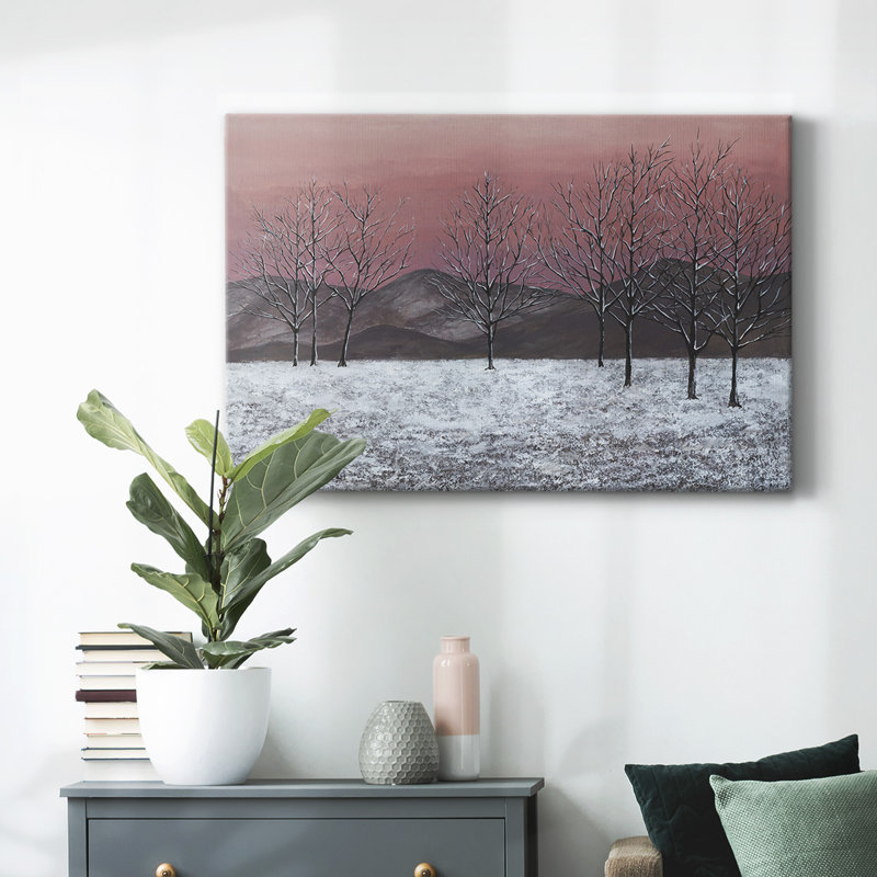 Sunset Snowfall II-Gallery Wrapped Canvas, 32" H x 48" W