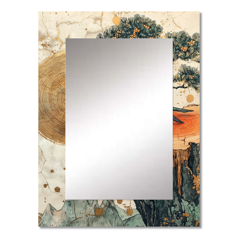 Abstract Hummingbird Fluttering Grace III - Animals Decorative Mirror On Metal, 32" x 24"