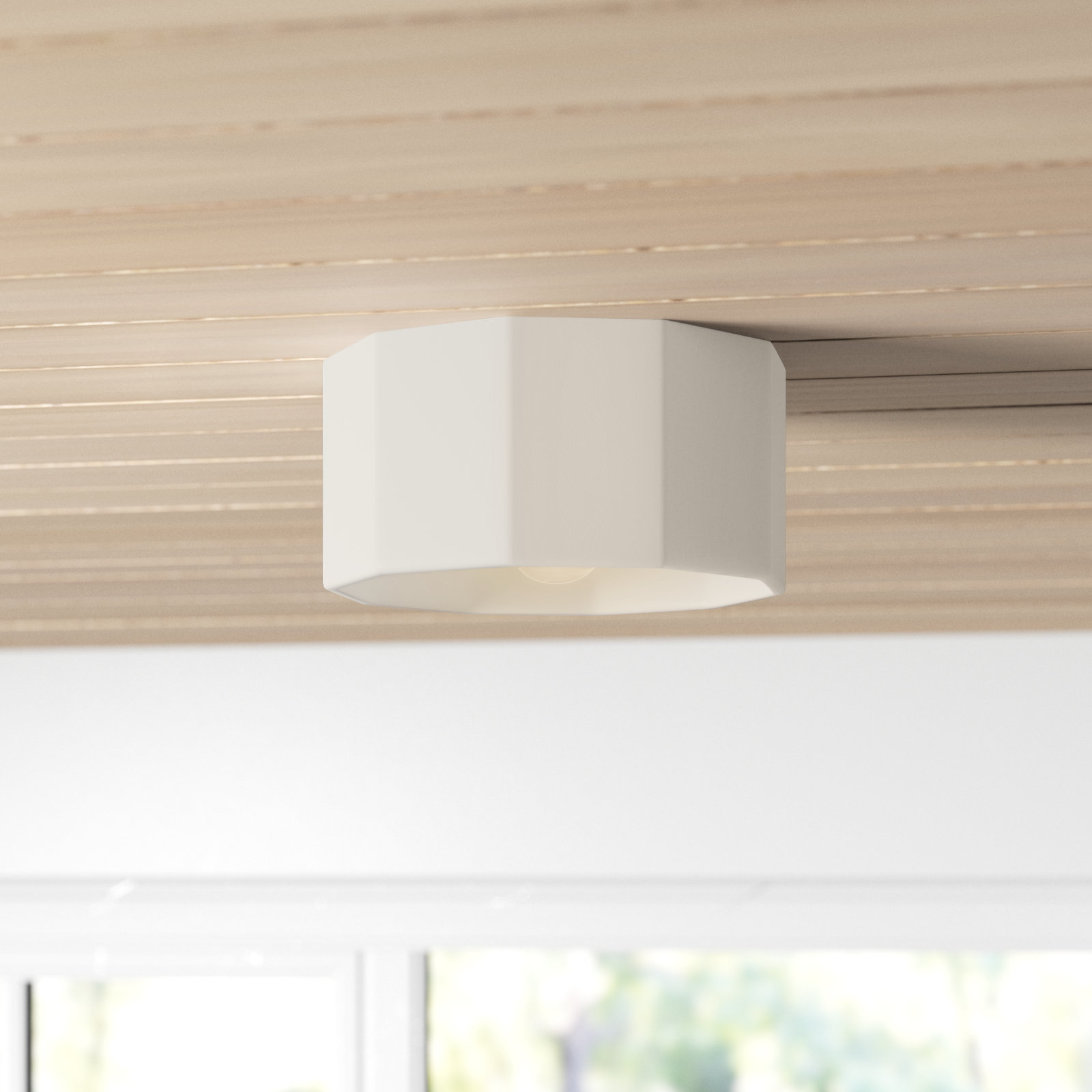 Logan 12" Single Light Flush Mount, Matte White