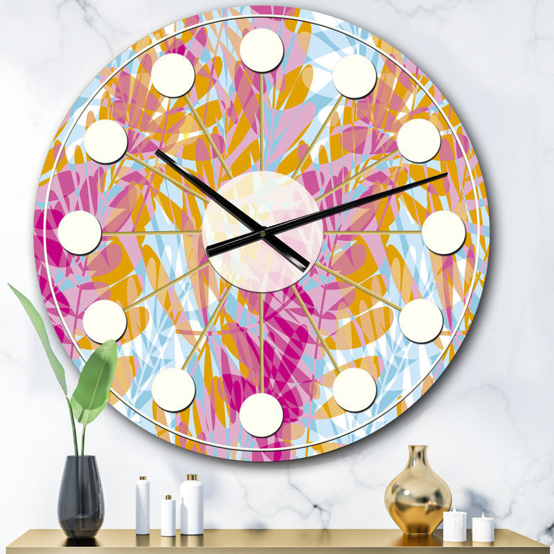 Horloge murale rétro Mid-Century, Surdimensionné