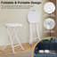 Ensemble table et chaises pliantes 5 pièces avec 4 tabourets, gain de place pour la cuisine et le petit-déjeuner, mobilier idéal pour les petits espaces (appartement, dortoir), acier et PEHD, blanc-1572226085