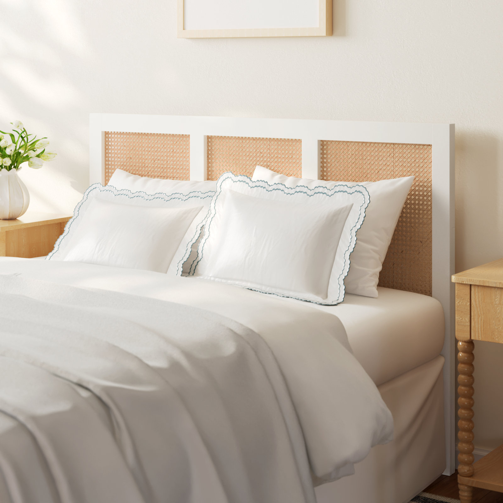 Tahoe Solid Wood Headboard, Queen, White