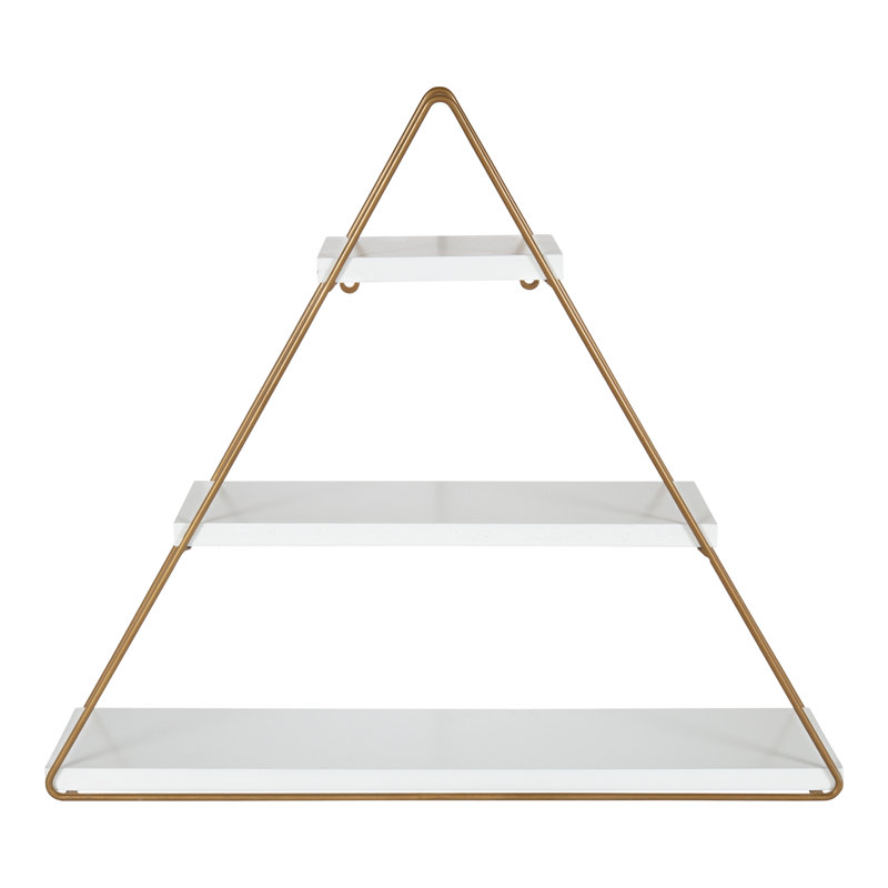 3 Piece Triangle Tiered Shelf, White