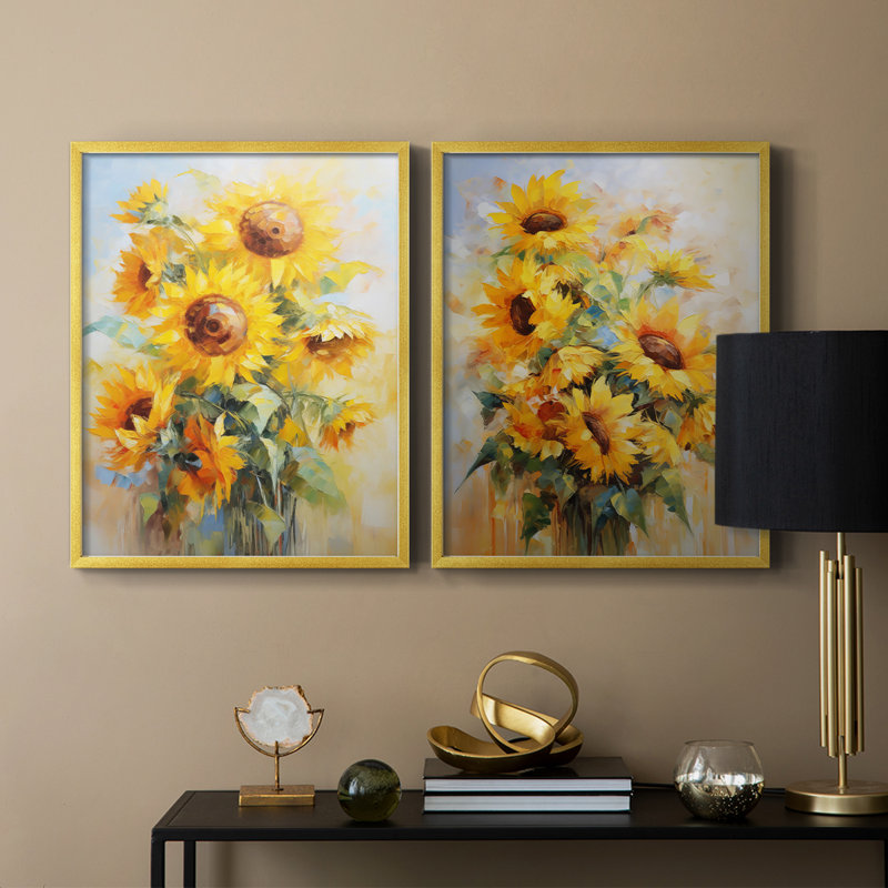 «FLORAL Series CDLII», reproduction encadrée de qualité supérieure - prête à être accrochée - aucun clou requis - aucun clou requis
