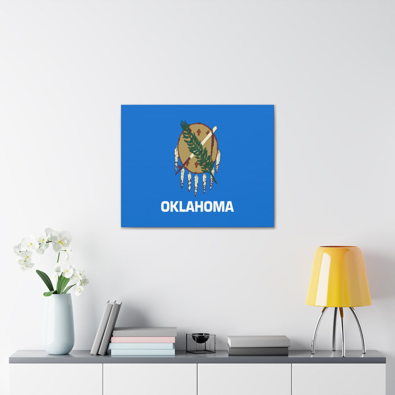 " Oklahoma State Flag ", 18" H x 24" W