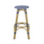 Ensemble de 2 tabourets de bar d'extérieur en ratine et aluminium 29,5 po, bleu marine, imprimé bambou-1407927821