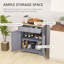 Buffet, armoire de cuisine à double porte, rangement pour bar à café avec 2 tiroirs, tablette réglable pour le salon et le couloir