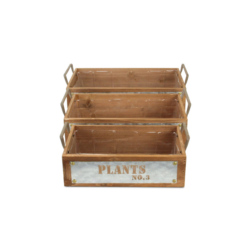 Gracie Oaks Solid Wood Crate