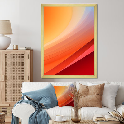 Orange Spectral Slice - Formes abstraites, impressions sur toile