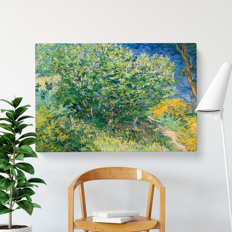 Lilac Bush by Vincent Van Gogh - Wrapped Canvas, 40cm H x 60cm W x 3cm D