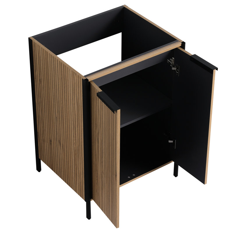 Meuble-lavabo de salle de bain 24 po couleur café - Contreplaqué, style contemporain Element