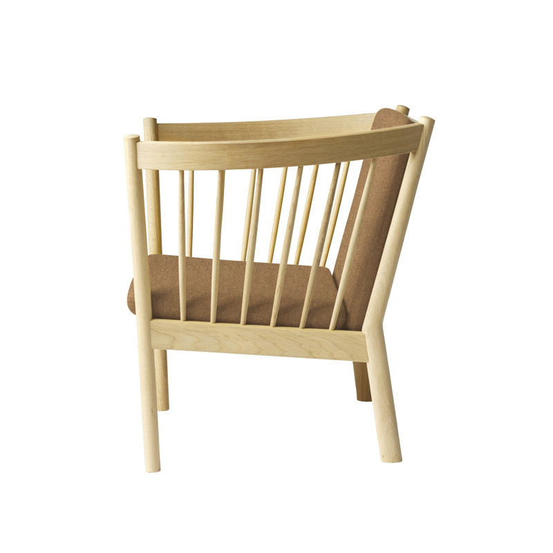 J146 Barrel Chair, Brown Wool