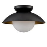 autical Modern Ceiling Light Flush Mount with Milky White Globe