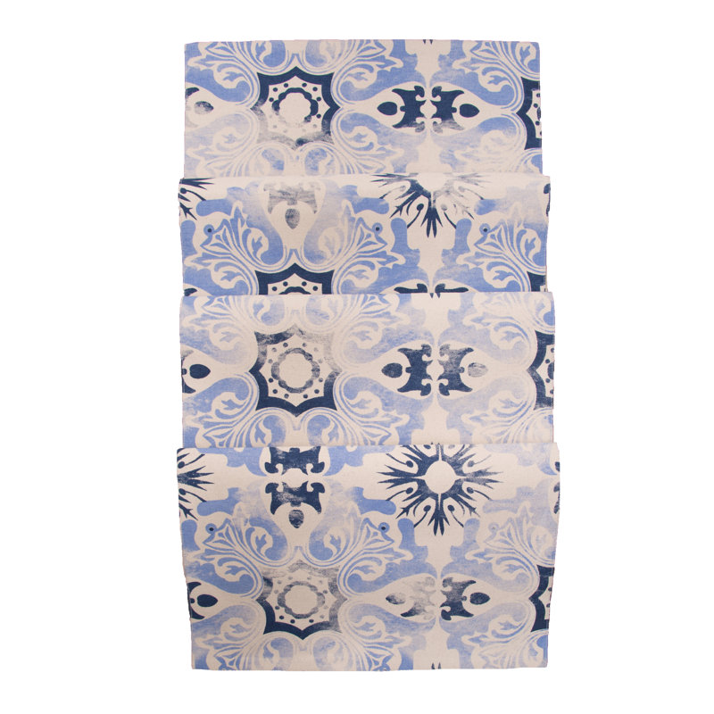 Chemin de table abstrait 100% coton Maddy