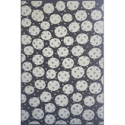 6' X 9' Double Polka Outdoor Mat, Brown
