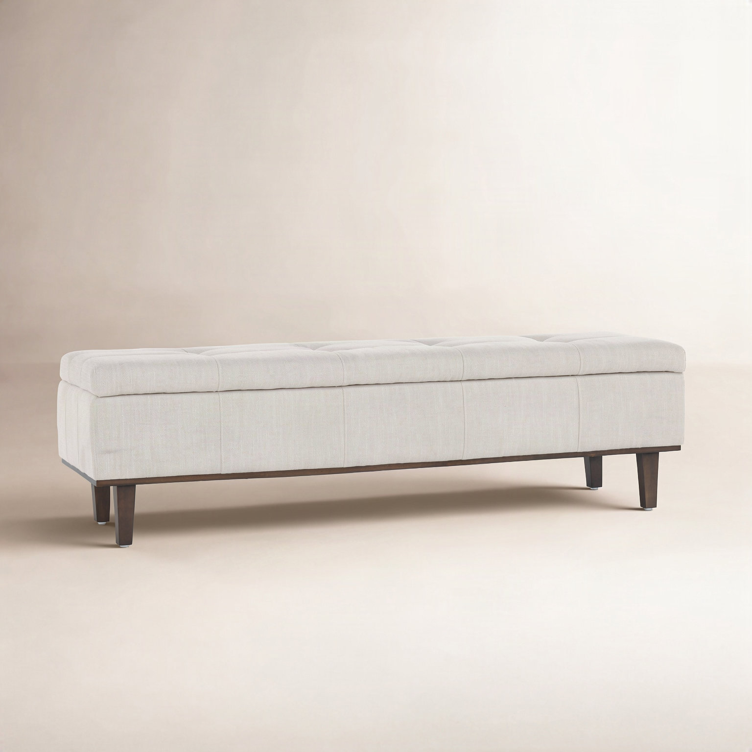Colter 54" Bedroom Bench, French Beige Basketweave