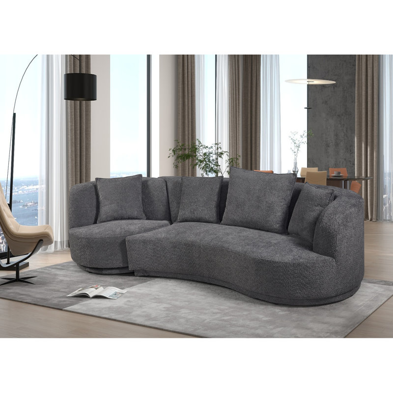 Ensemble de canapé de salon Modern Modern, Gris
