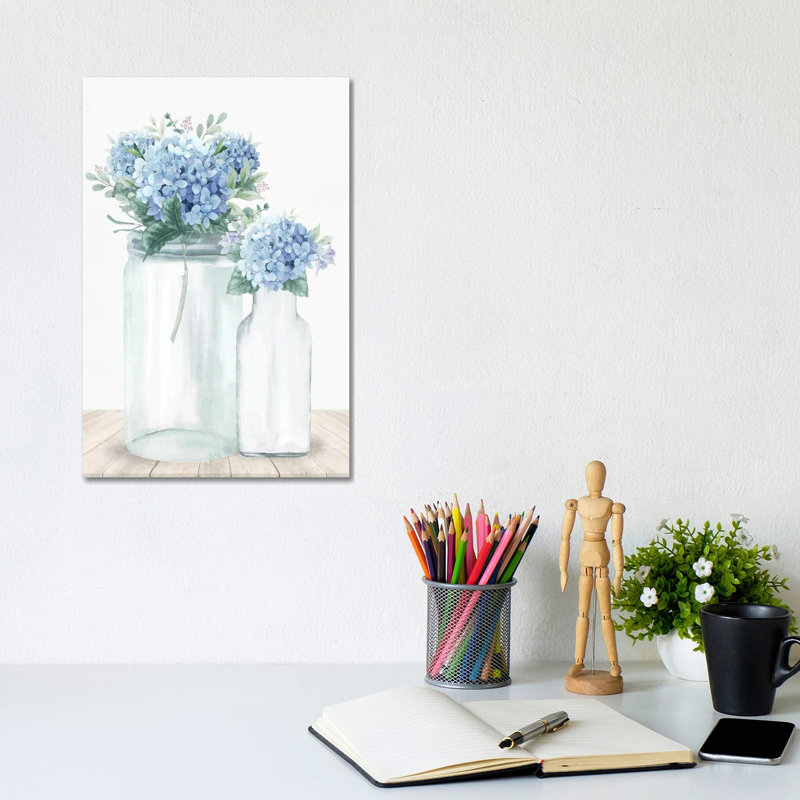 «Hydrangea Glass II», reproduction d'art sur toile tendue