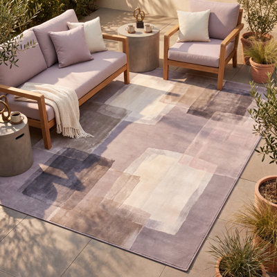 Tapis Leeward moderne à poils courts, motif mosaïque mouchetée abstraite, gris ivoire, beige, rose, antidérapant, pour intérieur et extérieur, adapté aux animaux domestiques, idéal pour salon, chambre, salle à manger, entrée, couloir, bureau, cuisine, taupe, facile à nettoyer, imprimé, ultra doux, bord ourlé, lavable.