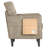 29" Wide Upholstered Solid Wood Accent Chair With Folding Side Table-956672171