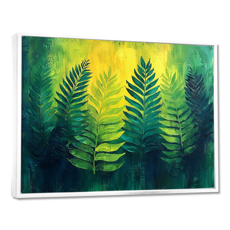 Dometrius - Floral Canvas Art Print, H 12 po x l 20 po, Impression encadrée flottante, Blanc