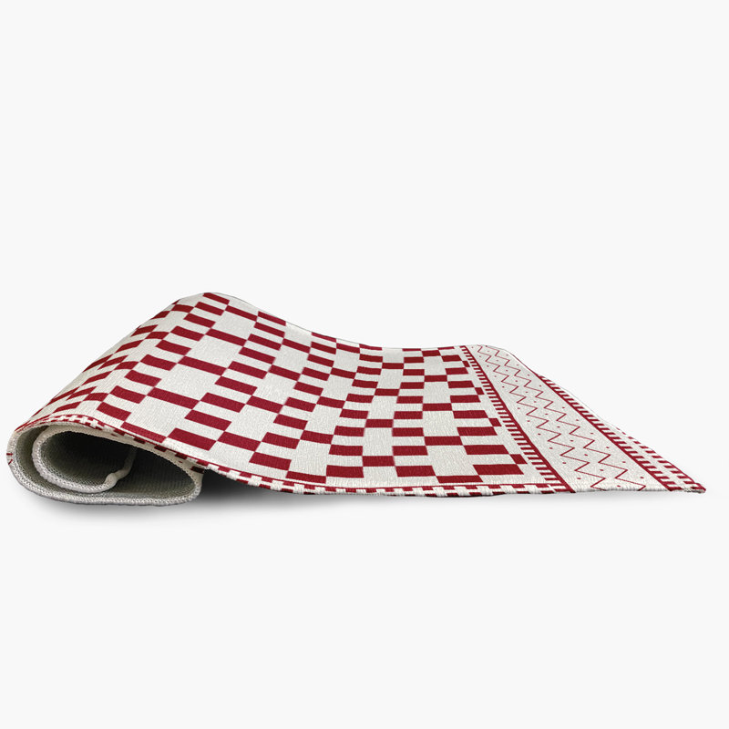 Chenille Geometric Indoor / Outdoor Rug, Rectangle 4' x 6'