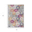 Tapis floral rouille 2 pi x 5 pi Dhurrie