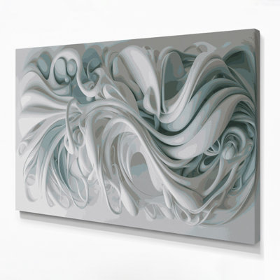 Biomorphic Abstraction 33 Grey Canvas Wall Art