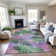 Premium Machine Washable Sykora AMF1493 Floral Rug