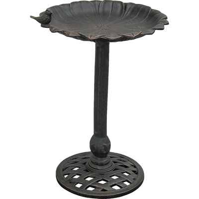 Motive Cast Aluminum Birdbath