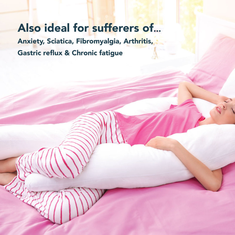 Fibre Body Pillow Plush Support Pillow, Navy