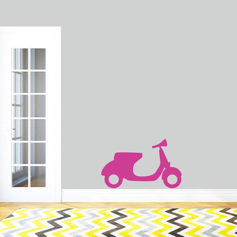 Décalcomanie murale scooter du moteur Monico, Rose vif