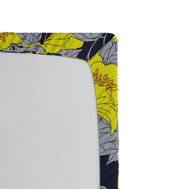 Microfiber Floral Fitted Sheet, Full Fitted Sheet