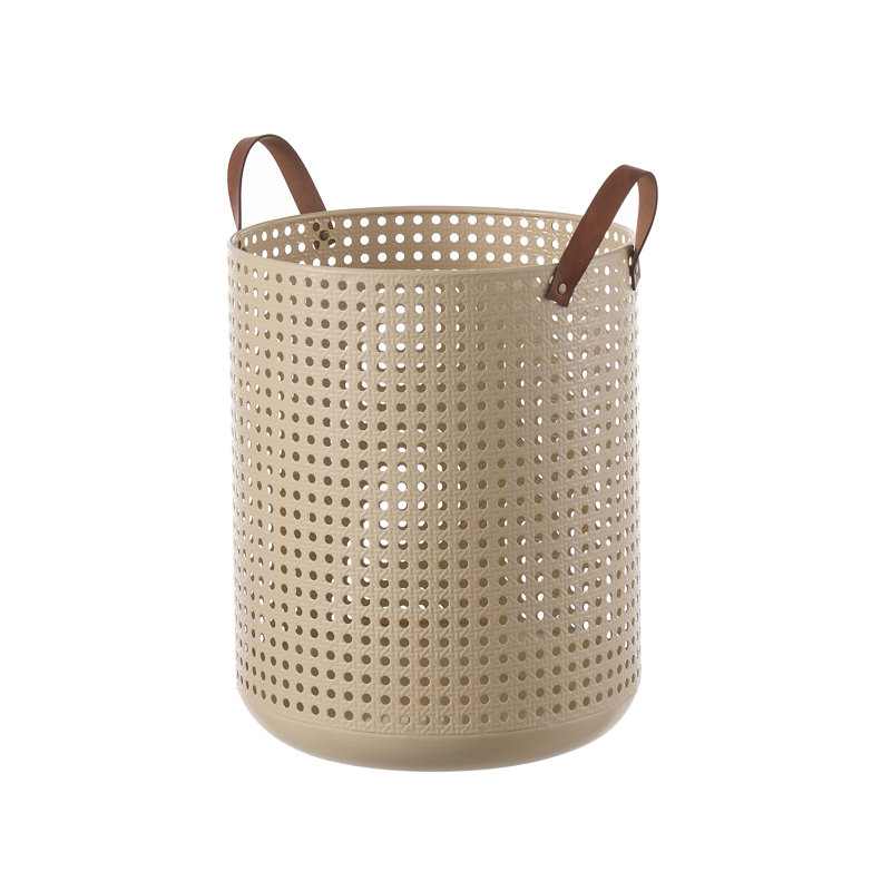 metal laundry basket rattan weaving effect