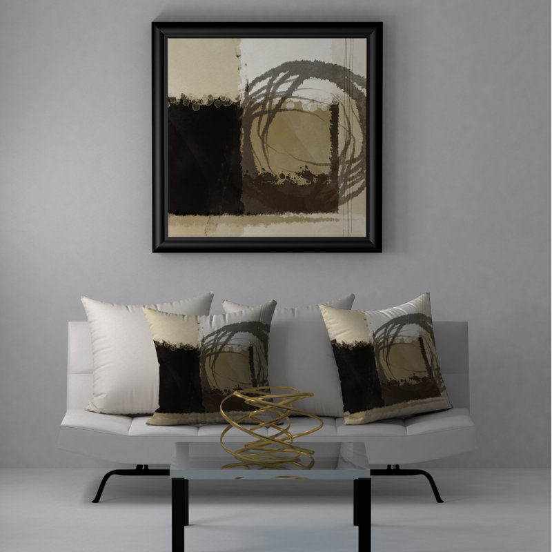 Abstract Throw Pillow, 20" H x 20" W