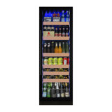 XO 24" Black Glass Beverage Column Refrigerator