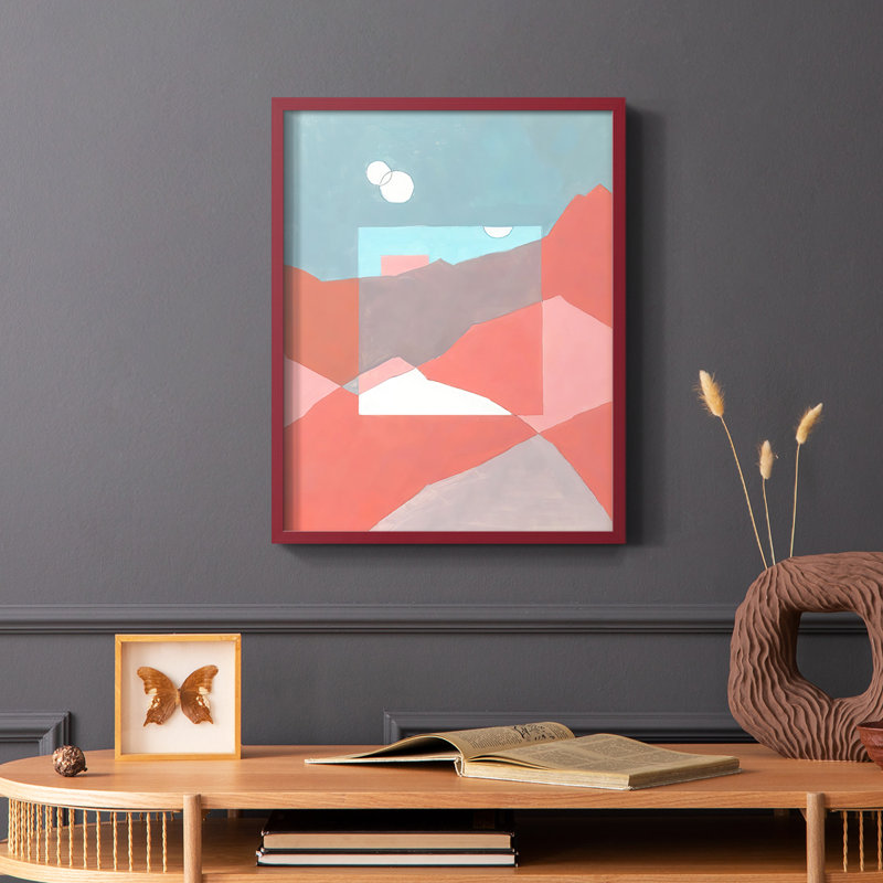 «Desert Dreamscape II», reproduction encadrée - bois massif, Rouge, H 10 po x l 8 po