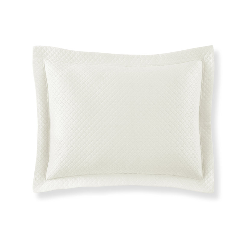 Oxford Tailored Hem Sham, King, Ivory