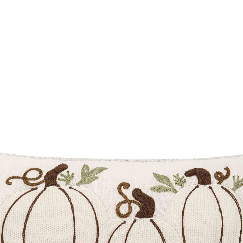 Off-White Pumpkin Trio Pillow