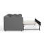Lit de jour en vichy douillet avec lit gigogne simple et port USB-221378128