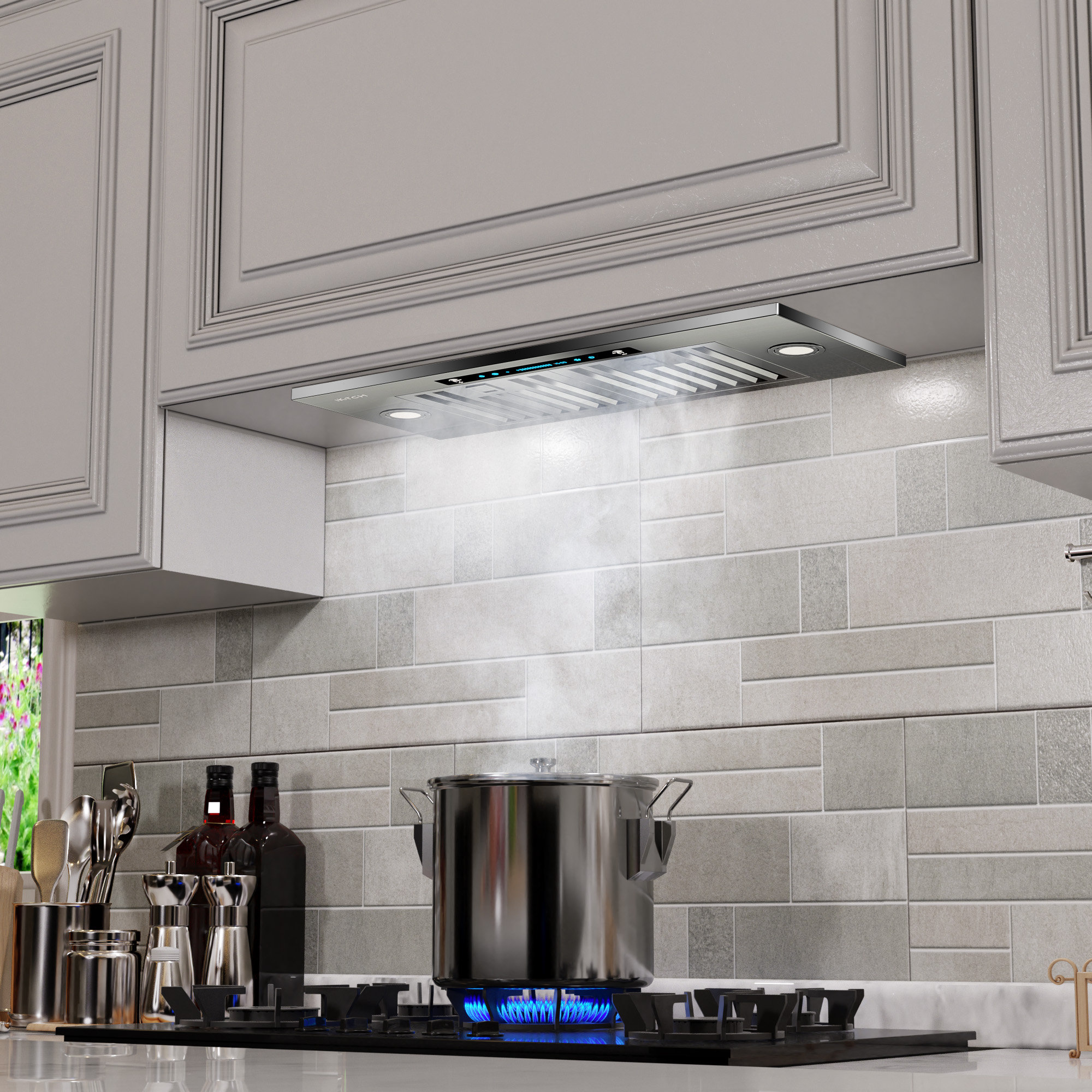 IKTCH 900 Cubic Feet Per Minute Range Hood with Baffle Filter and Light Included & Reviews Wayfair